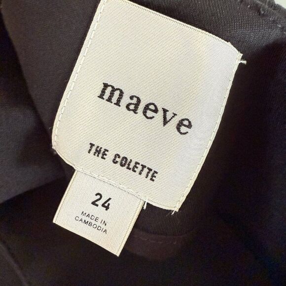 Anthropologie The Colette Cropped Wide-Leg Pants Maeve Rhinestone Pocket Size 24 - Picture 10 of 13